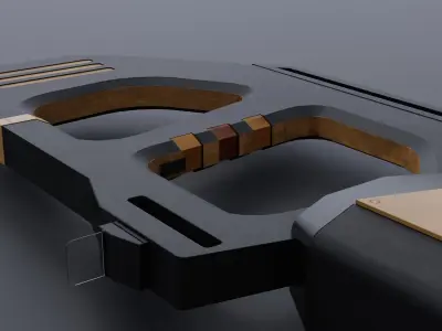 SCI-FI gun 3D model 11