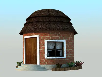 Low Poly Little House Low-poly 3D model