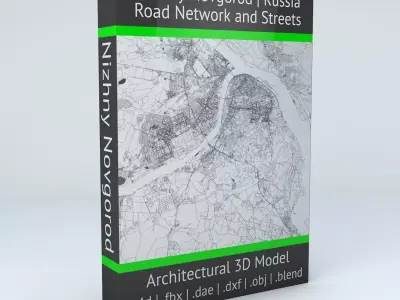 Nizhny Novgorod Road Network and Streets 3D model