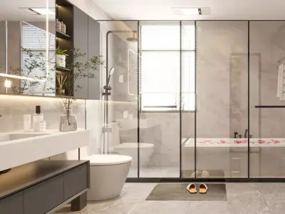 Modern Bathroom 3D Model 3D model