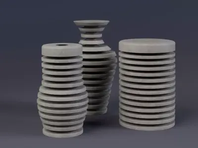 Illusion Decoration Vase Low-poly 3D model