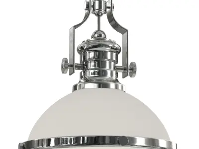 Chadwick light pendant in chrome with glass 3D model