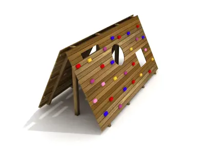 Kids Game Play Equipment 018 Wood Climber Low-poly 3D model