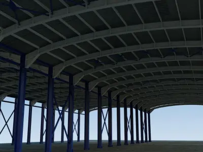 metal carport 3D model