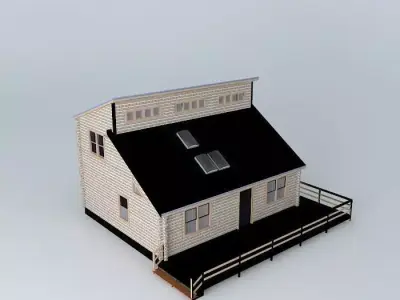 Big log cabin Free 3D model