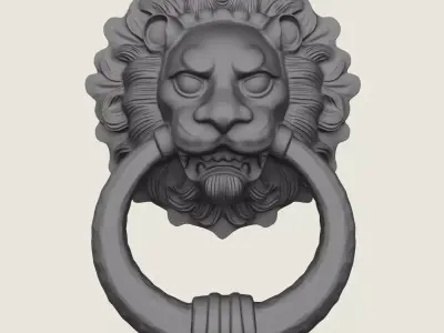 Lion Head Decorative Art 3D print model