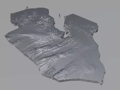 Djibouti Country Terrain 3D model