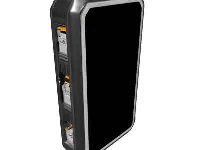 Modular Industrial Battery Unit Low-poly 3D model