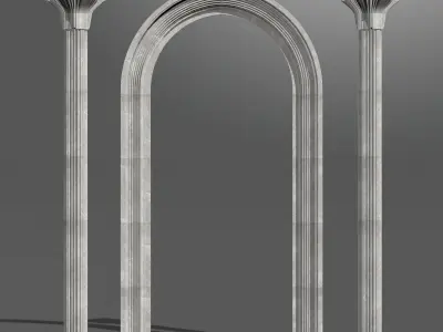 Fantasy arch and column 3D model