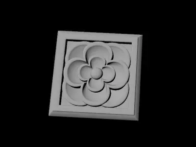 rosette flower 3D model 19