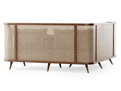 Corner garden sofa HLS  3D model