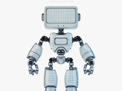 Digital robotic retro bot III 3D model