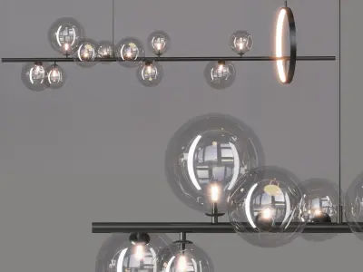 Mita Nordic Chandelier lighting 3D model