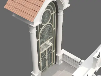 Classic Door Gate 1 3D model
