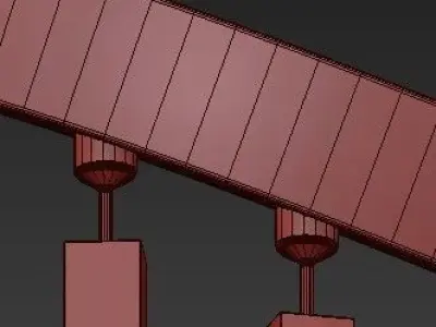 Custom chime chandelier 3D model