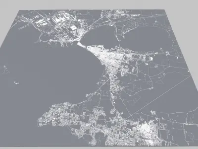 Cityscape Taranto Italy 3D model