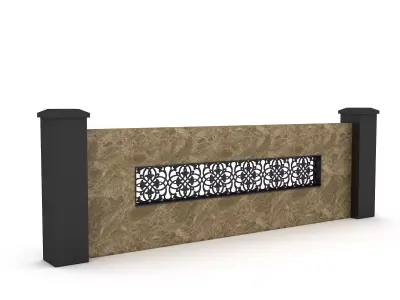 3D garden wall 3d model model Low-poly 3D model