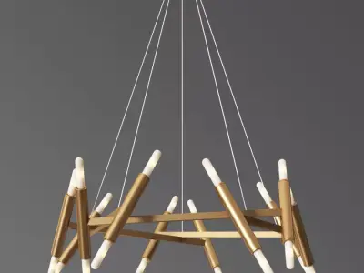 Le Pentagon Chandelier Jonathan Browning 3D model