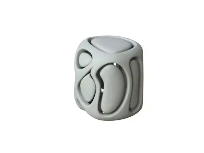 SciFi Cube Object No 67246 Low Poly Shape Low-poly 3D model