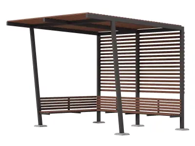 Canopy gazebo Low-poly 3D model