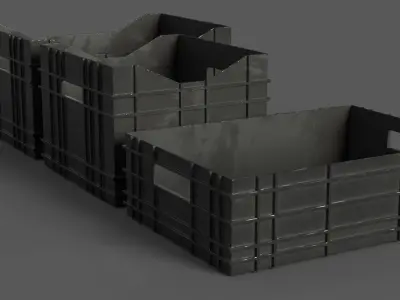 plastic box Low-poly 3D model