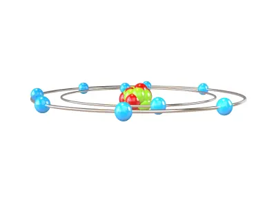 Fluorine Chemical Element v1 002 Low-poly 3D model