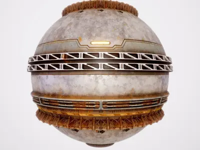 PBR Sci-Fi Texture Pack 07 Low-poly 3D model