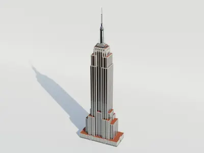 NYC Empire State Building Low-poly 3D model