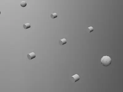 341 Sci Fi Pieces Hard Surface Kitbash Set Low-poly 3D model