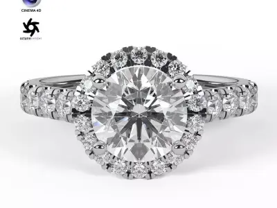 Cinema 4D with Octane Render Scene Setups For Jewelry Rendering 3D model