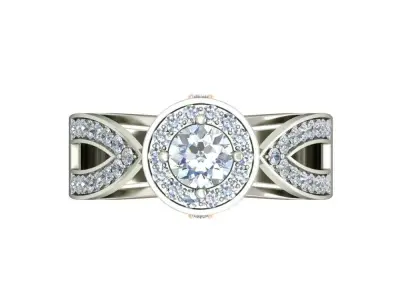 Women Ring  Render 3dm STL OBJ FBX Details 3D print model 102