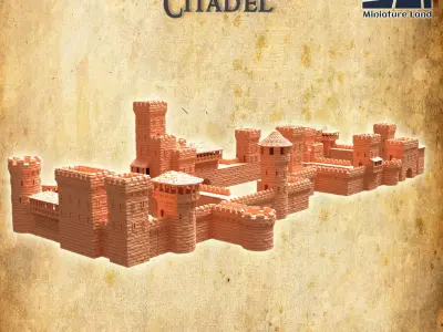 Modular Citadel Tabletop Terrain 28 MM 3D print model