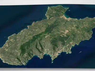 Island Giglio Italy 3D model