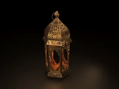 Ramadan lantern fanoos 3D model