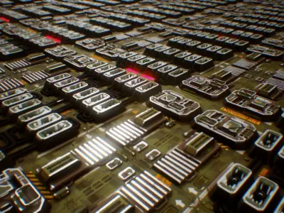 PBR Sci-Fi Industrial Texture 16 Low-poly 3D model