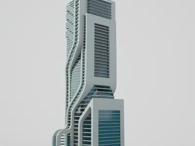 Futuristic Building 3D model buy