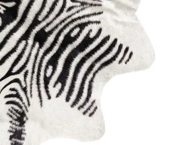 Cowhide Rug Zebra 3D model