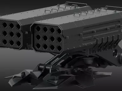 SciFi Missile Launcher 3D model