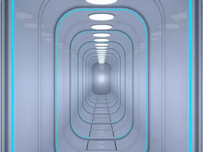 Sci Fi Tunnel 3D model 43