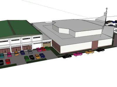 Architecture-Religion-God-Culture-Temple-0288 building with p... 3D model