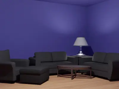 Modern Living Room Asset Pack Low-poly 3D model