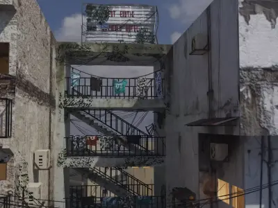 slum alley Low-poly 3D model