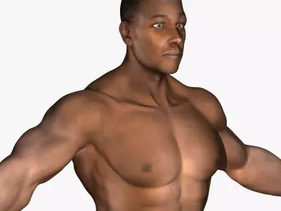African American Male Body 3D model
