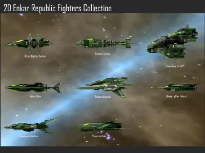 2D Enkar Republic Fighters Collection Texture