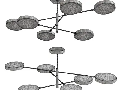 Sistema Solare chandelier Low-poly 3D model