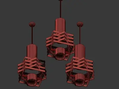 Tri cone pendant light by Hoogervorst 3D model