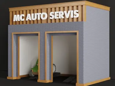 Children playhouse MC Avto Servis for kids 3D model