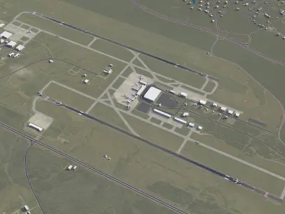 Jackson - Medgar Wiley Evers Airport - JAN Low-poly 3D model