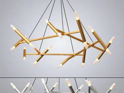 Le Petite Pentagone Chandeliers 3D model