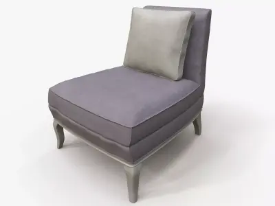 Beige Slipper Chair 3D model